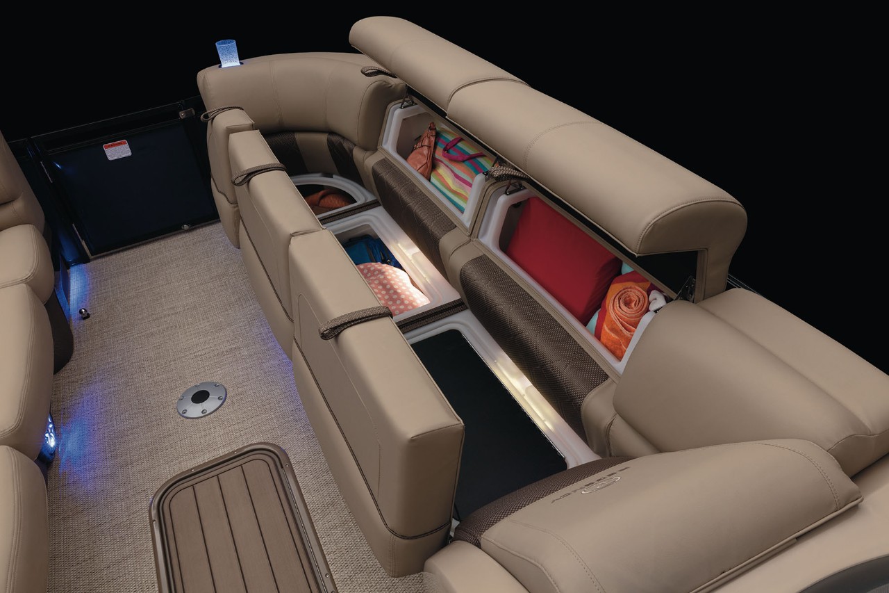 Top View Seating Storage REGENCY® STOW MORE™ Seat Storage System